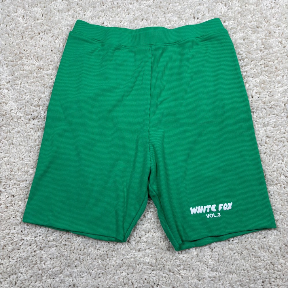 White Fox‎ Vol 3 Ribbed Bike Shorts Green Size M Athletic Athleisure